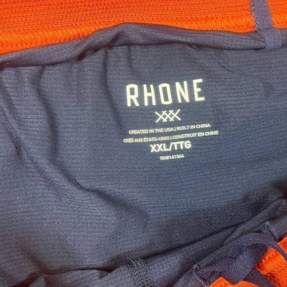 Rhone XXL Athletic Shorts Amber Red Stretch Performance Wicking EUC - Picture 5 of 10